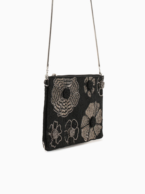 Flower Cell Phone Bag Black Black