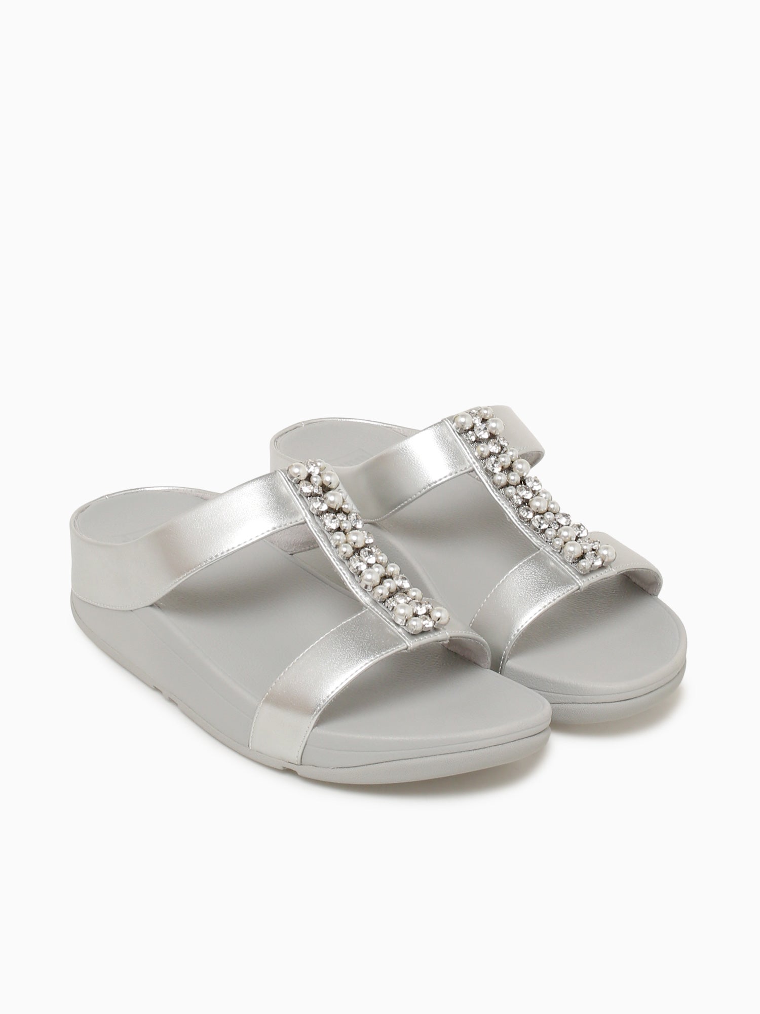 Fino Pearlscrystals Silver Leather Silver / 5 / M