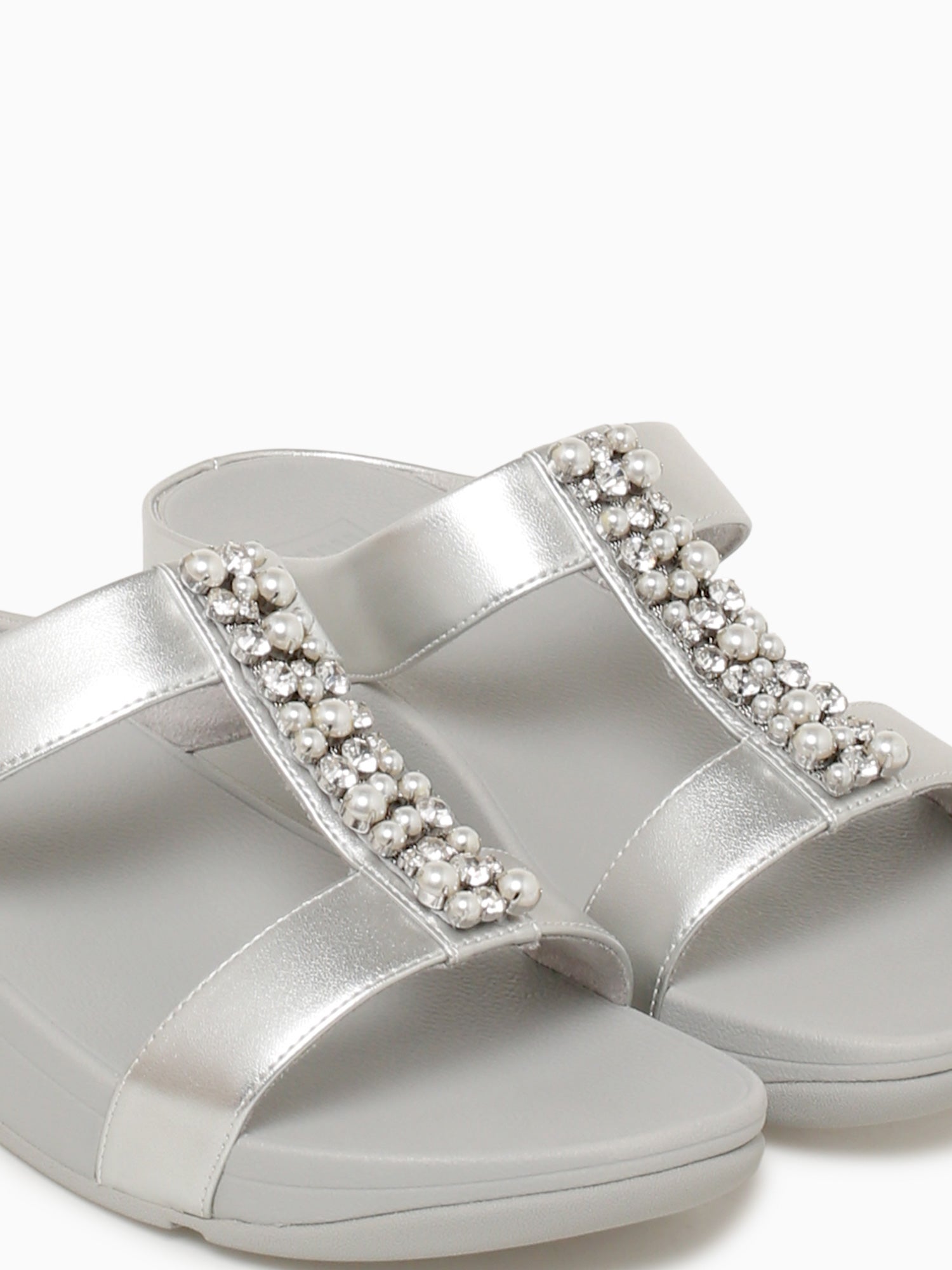 Fino Pearlscrystals Silver Leather Silver / 5 / M