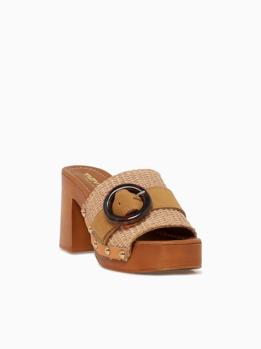 9420 Natural Brandy raffia Suede Natural / 36 / M