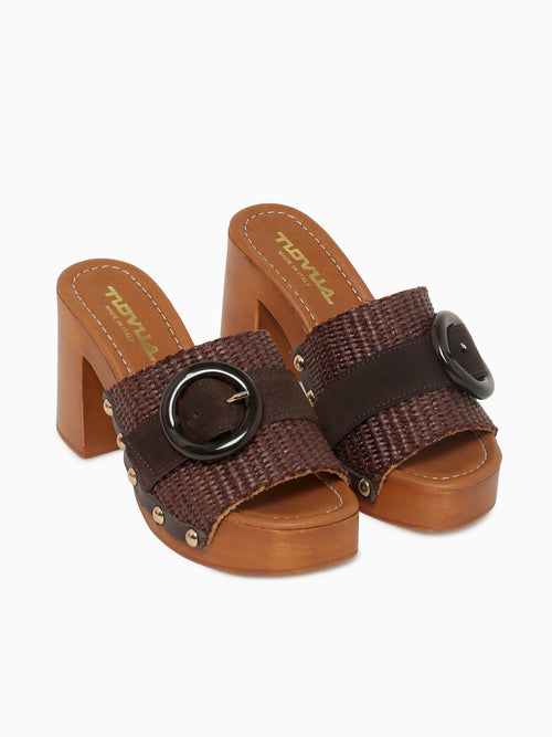 9420 Testa Di Moro Raffia Suede Brown / 36 / M