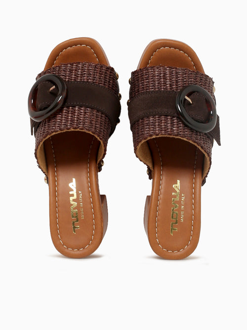 9420 Testa Di Moro Raffia Suede Brown / 36 / M
