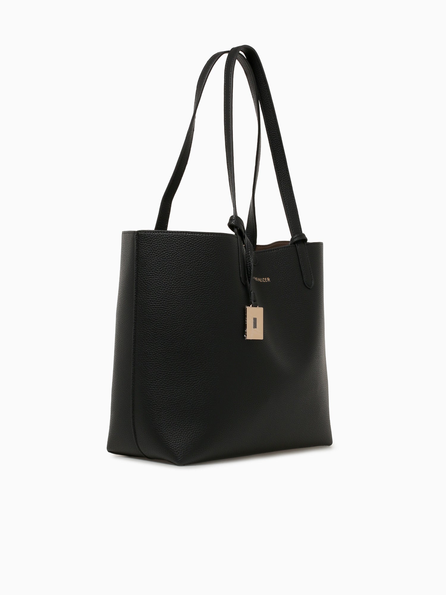 Nicole Tote Bag Black Brown Brown