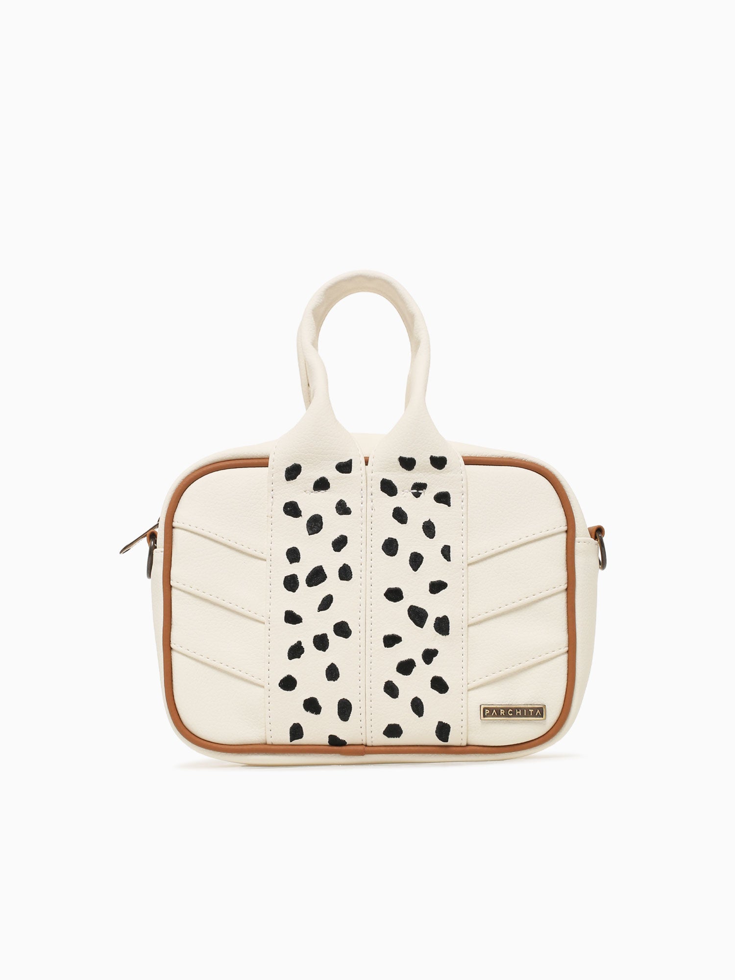 Trufa Crossbody Ivory Camel Off White