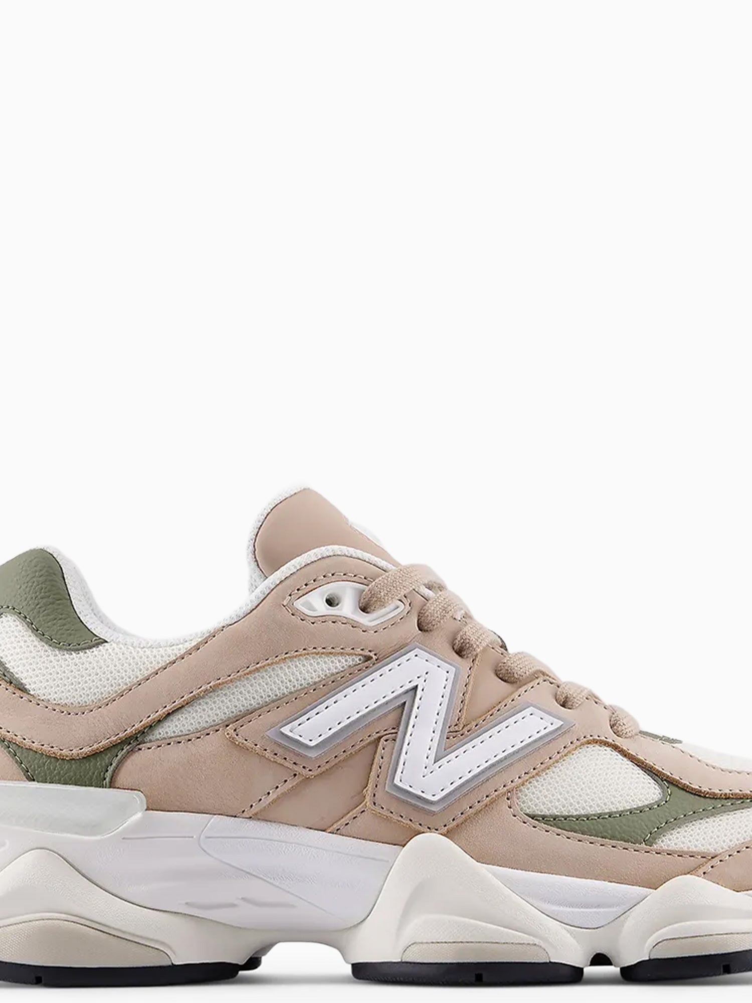 9060 Beige Green leather Beige / 4 / M