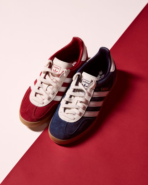 Gazelle Indoor Victory Red White suede