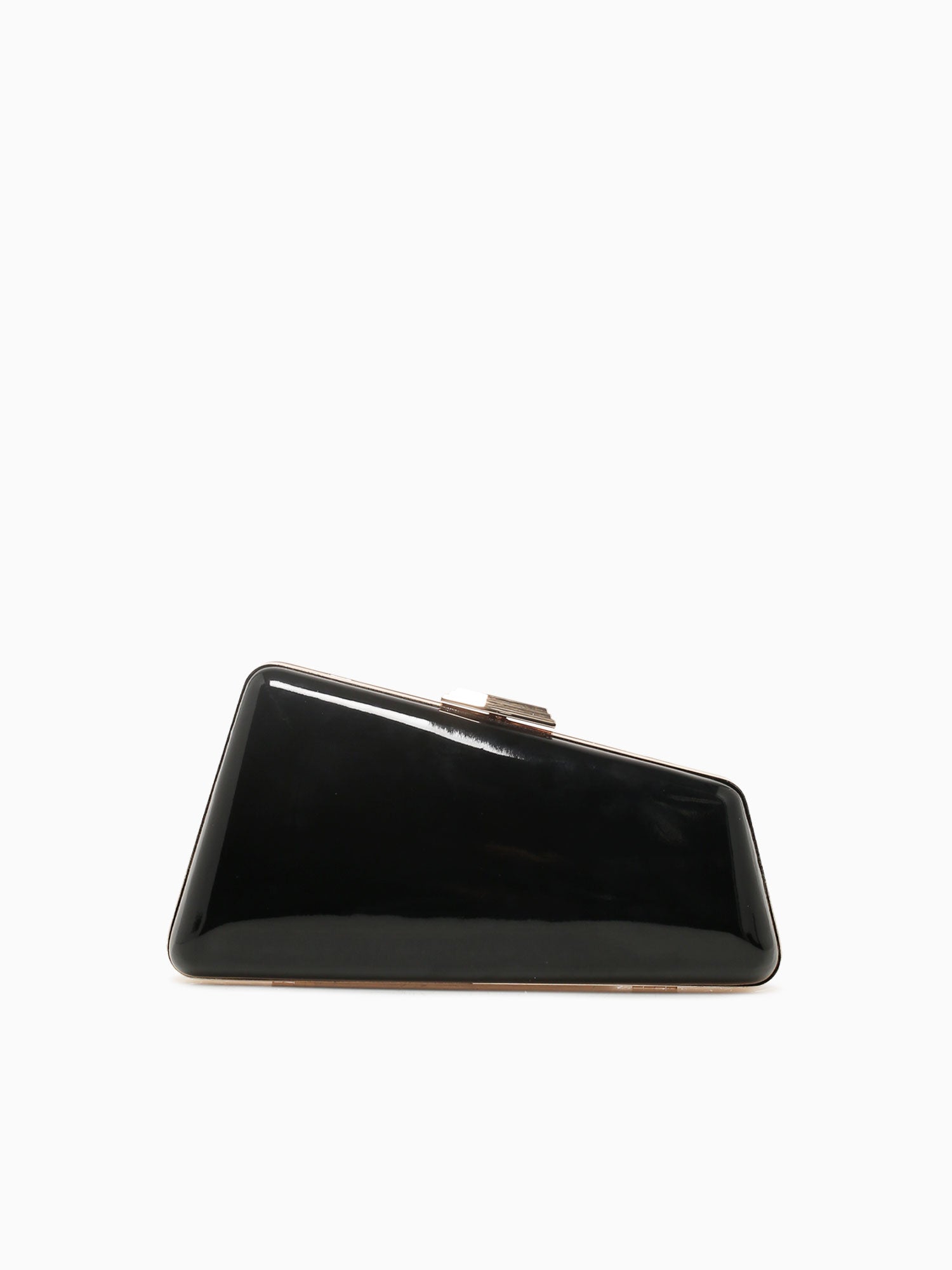 Irene Patent Box Bag Black Black