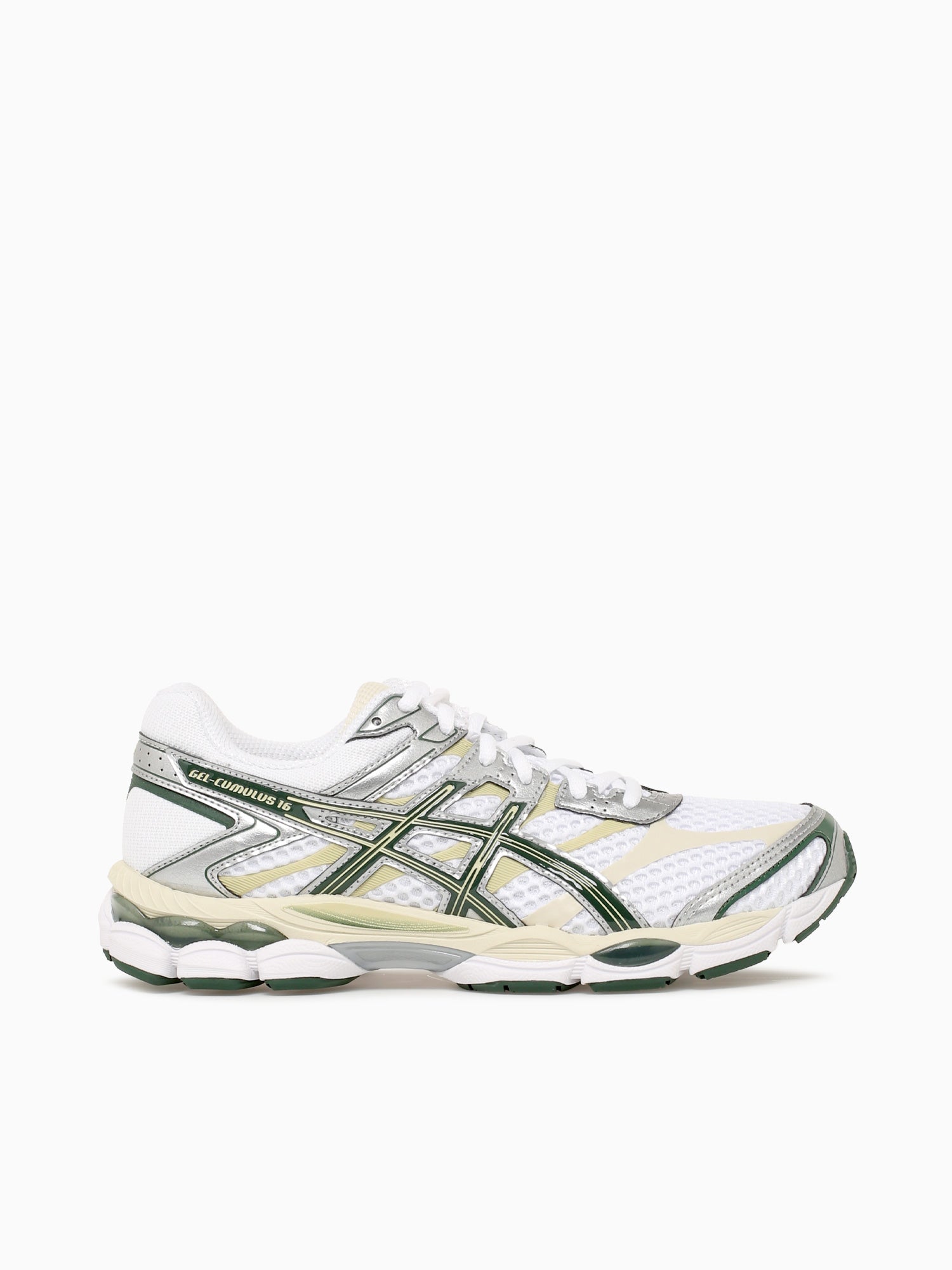 Gelcumulus 16 White Forest green  leath White / 4 / M