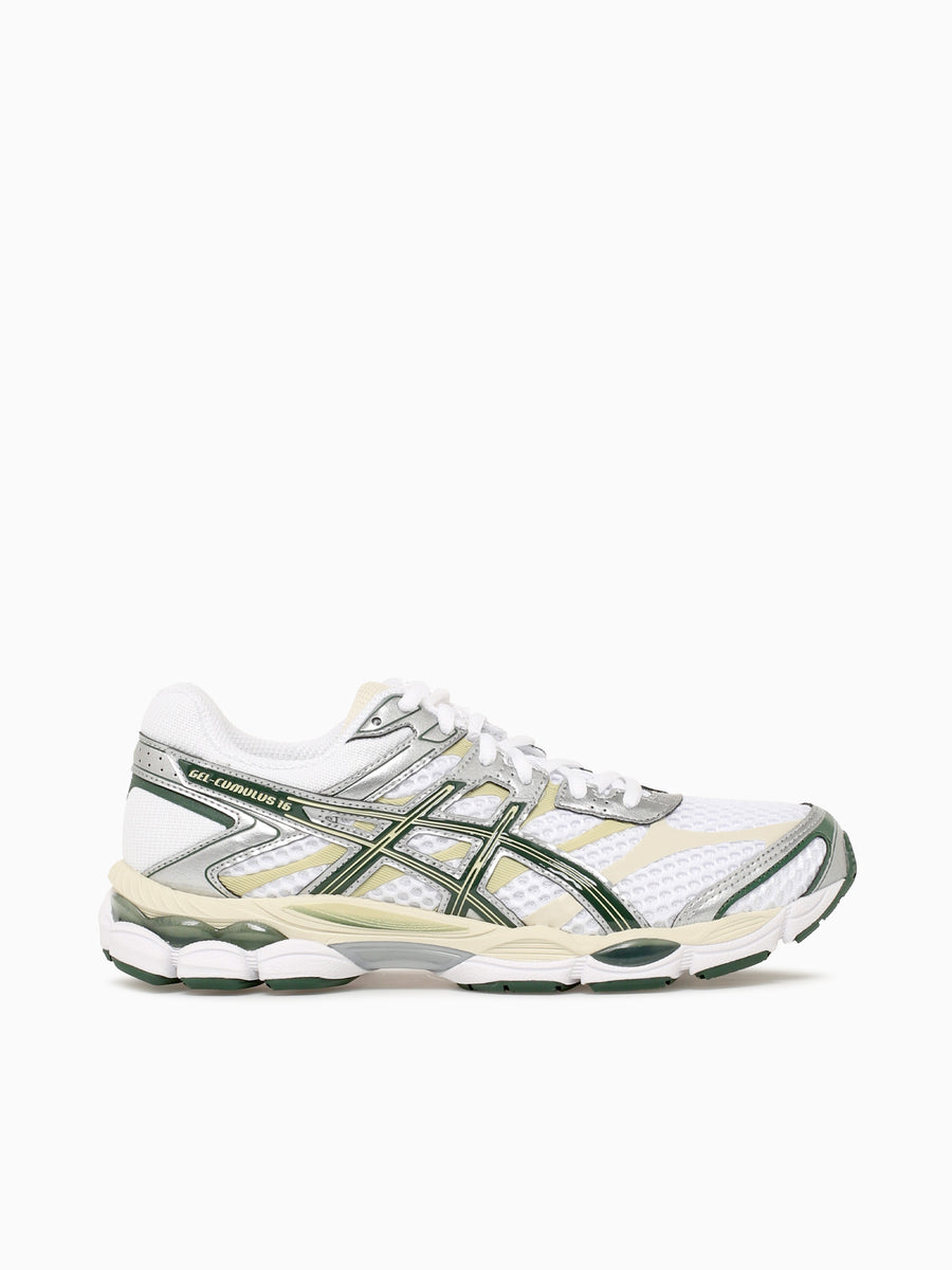 Gelcumulus 16 White Forest green  leath White / 4 / M