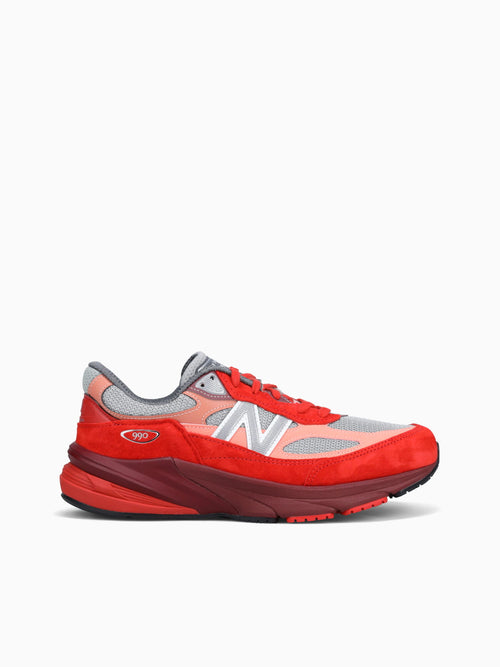 990v6 Moltenlava Burgundy Grey mesh Red / 8 / M