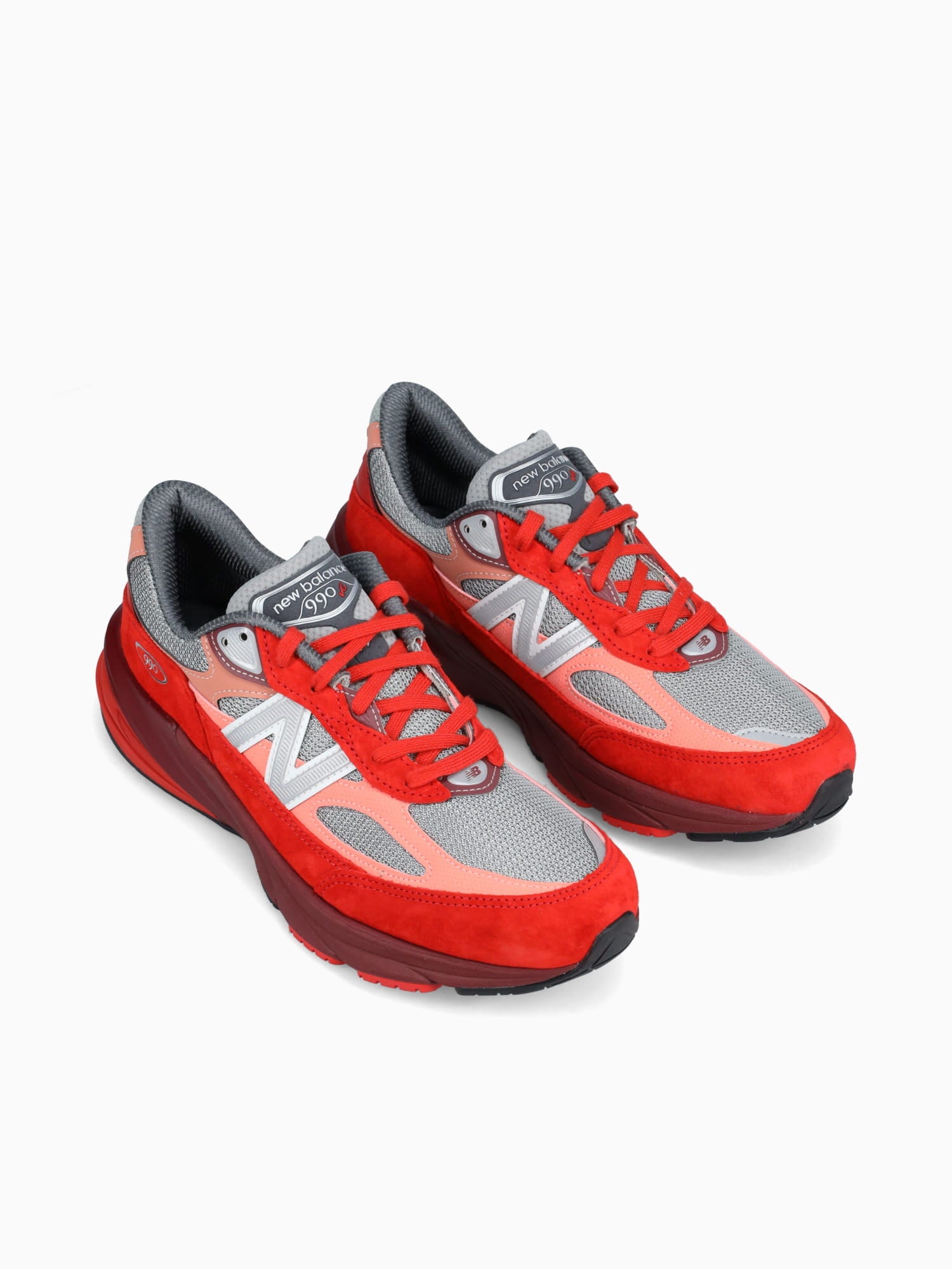 990v6 Moltenlava Burgundy Grey mesh Red / 8 / M