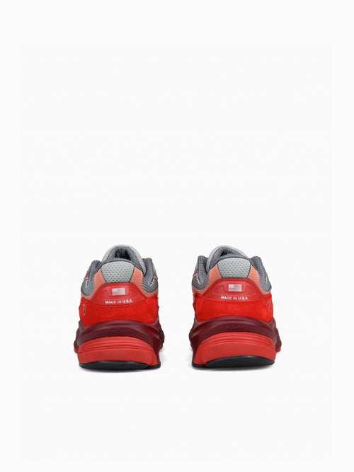 990v6 Moltenlava Burgundy Grey mesh Red / 8 / M