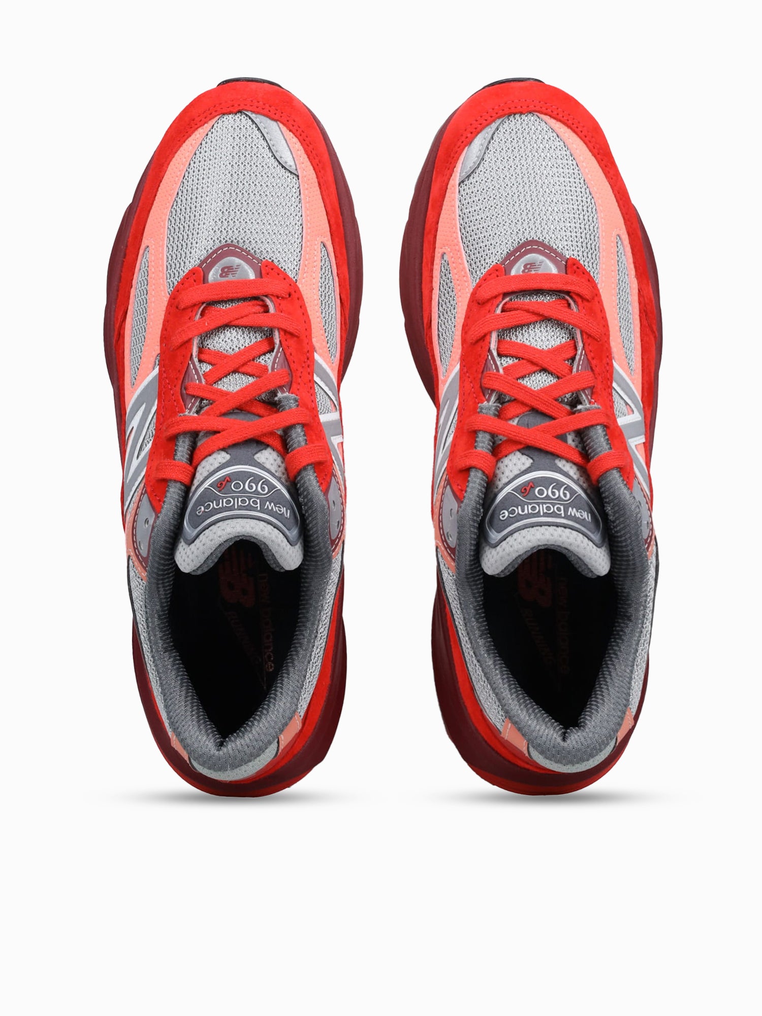 990v6 Moltenlava Burgundy Grey mesh Red / 8 / M