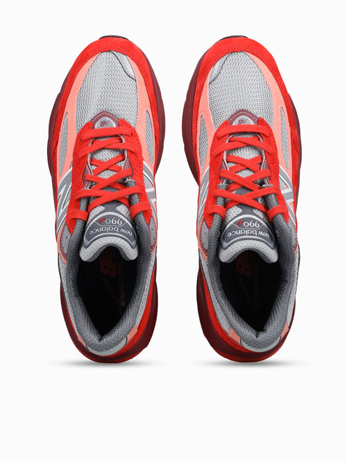 990v6 Moltenlava Burgundy Grey mesh Red / 8 / M