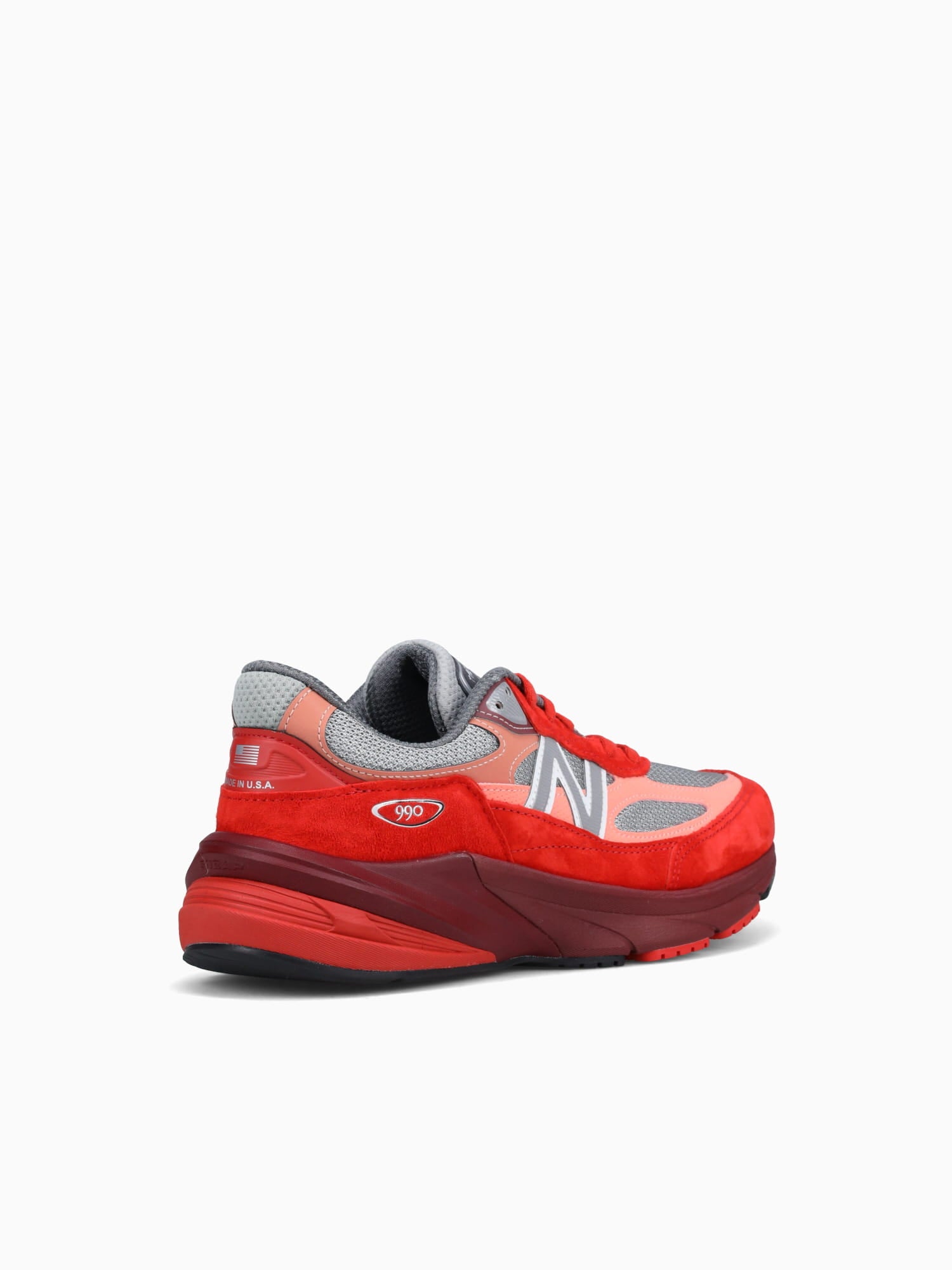 990v6 Moltenlava Burgundy Grey mesh Red / 8 / M