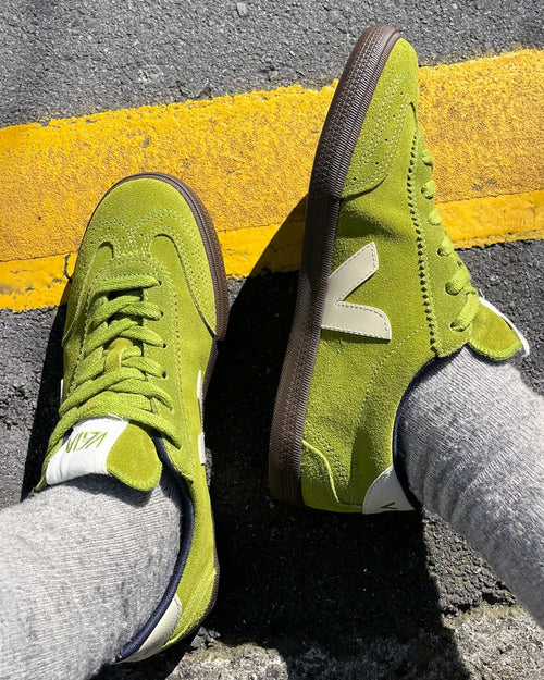 Volley Green Pierre Suede