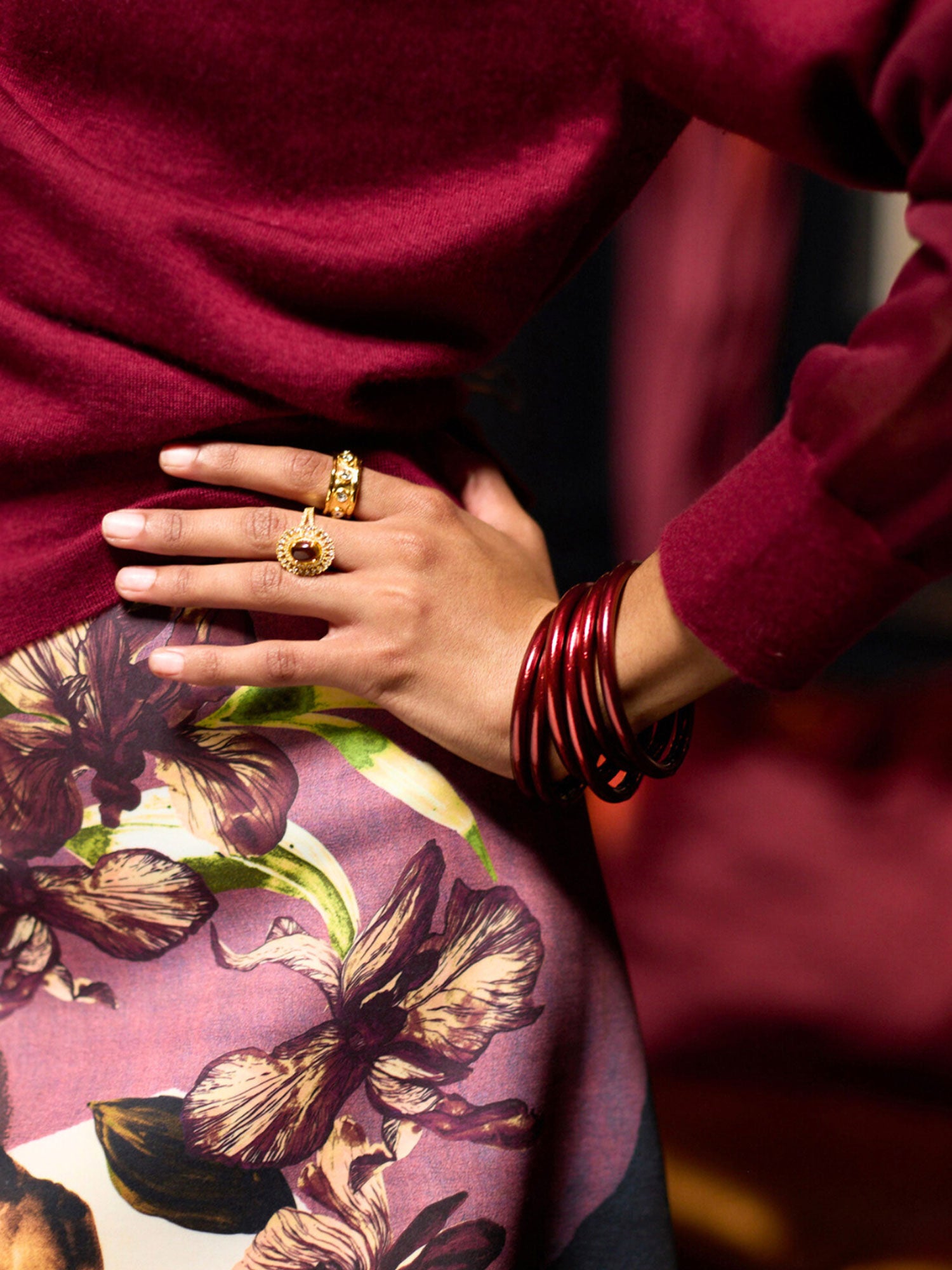 Merlot All Weather Bangles Gold / S