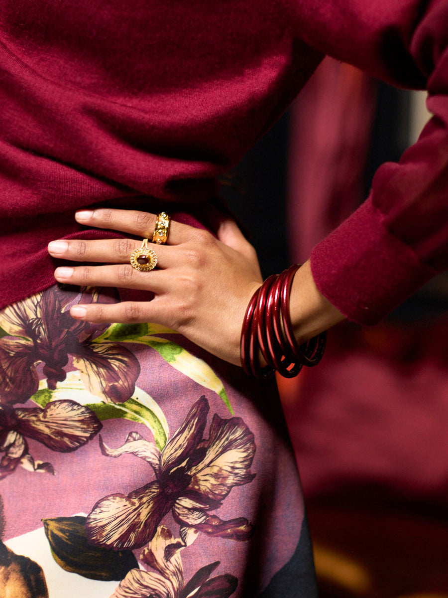 Merlot All Weather Bangles Gold / S
