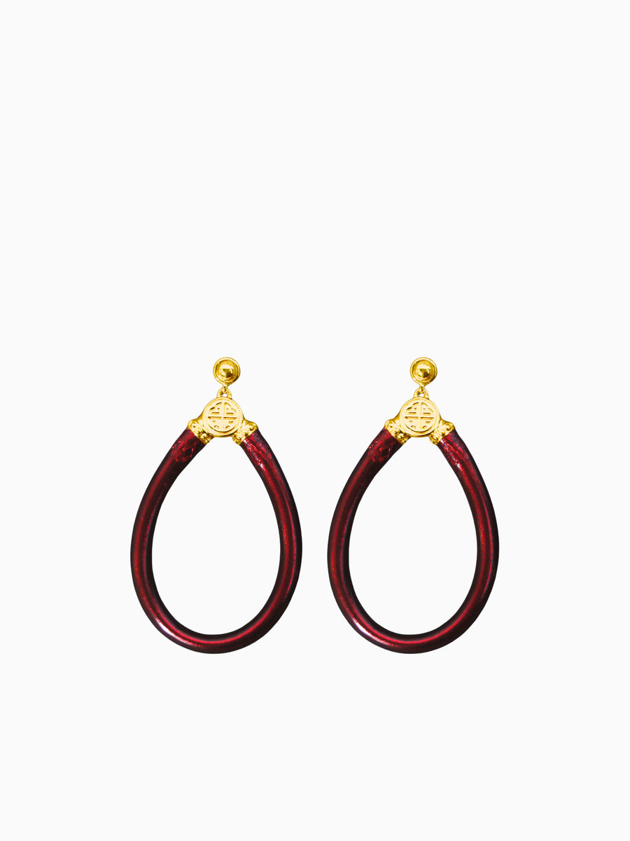 Merlot All Weather Earrings Wine