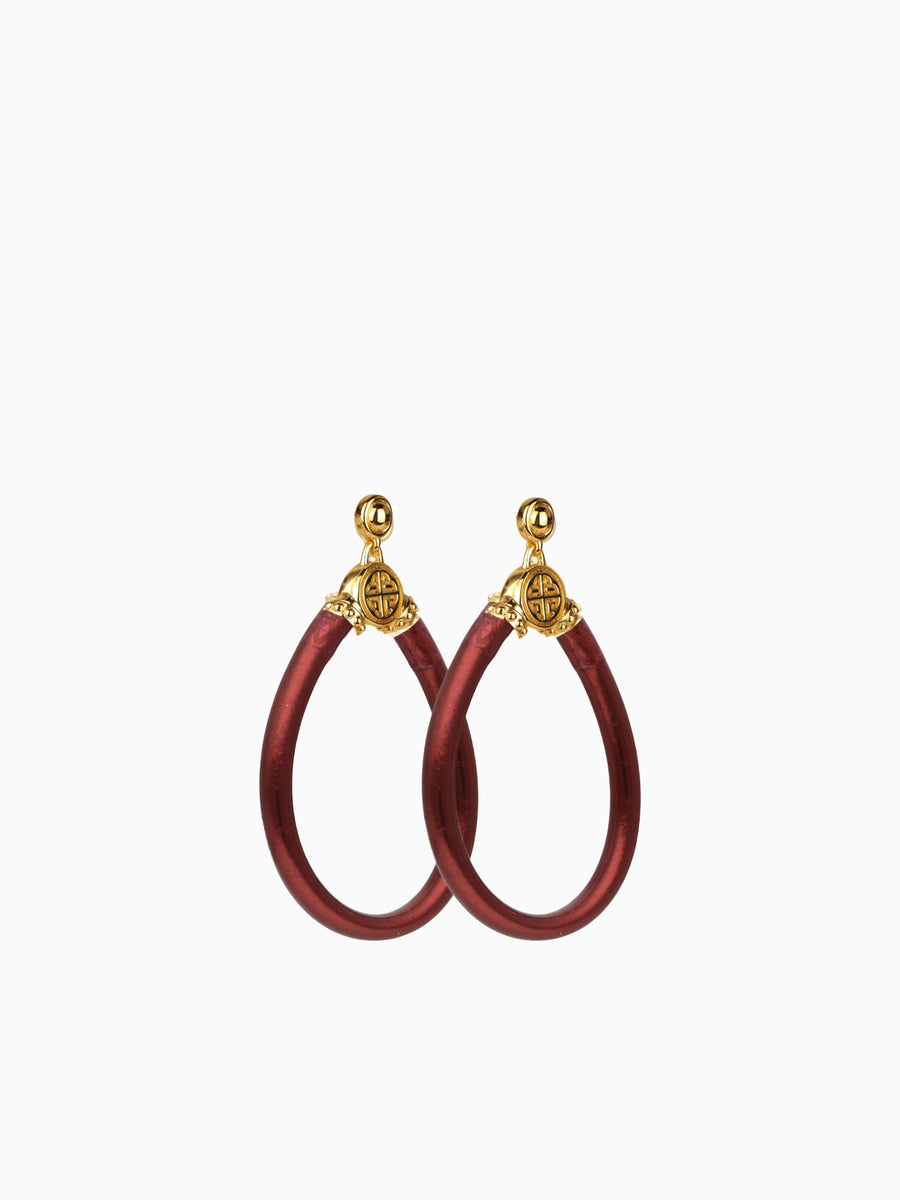 Merlot All Weather Earrings Wine