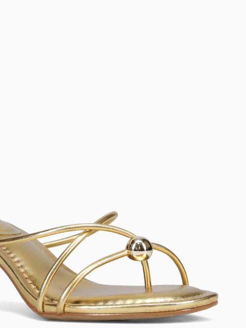 Sylvia Ouro Metal Bala Leather Gold / 5 / M