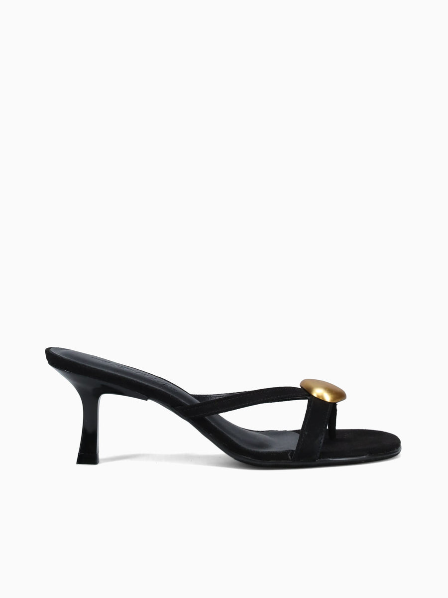 Hillary Black Gold suede Black / 5 / M