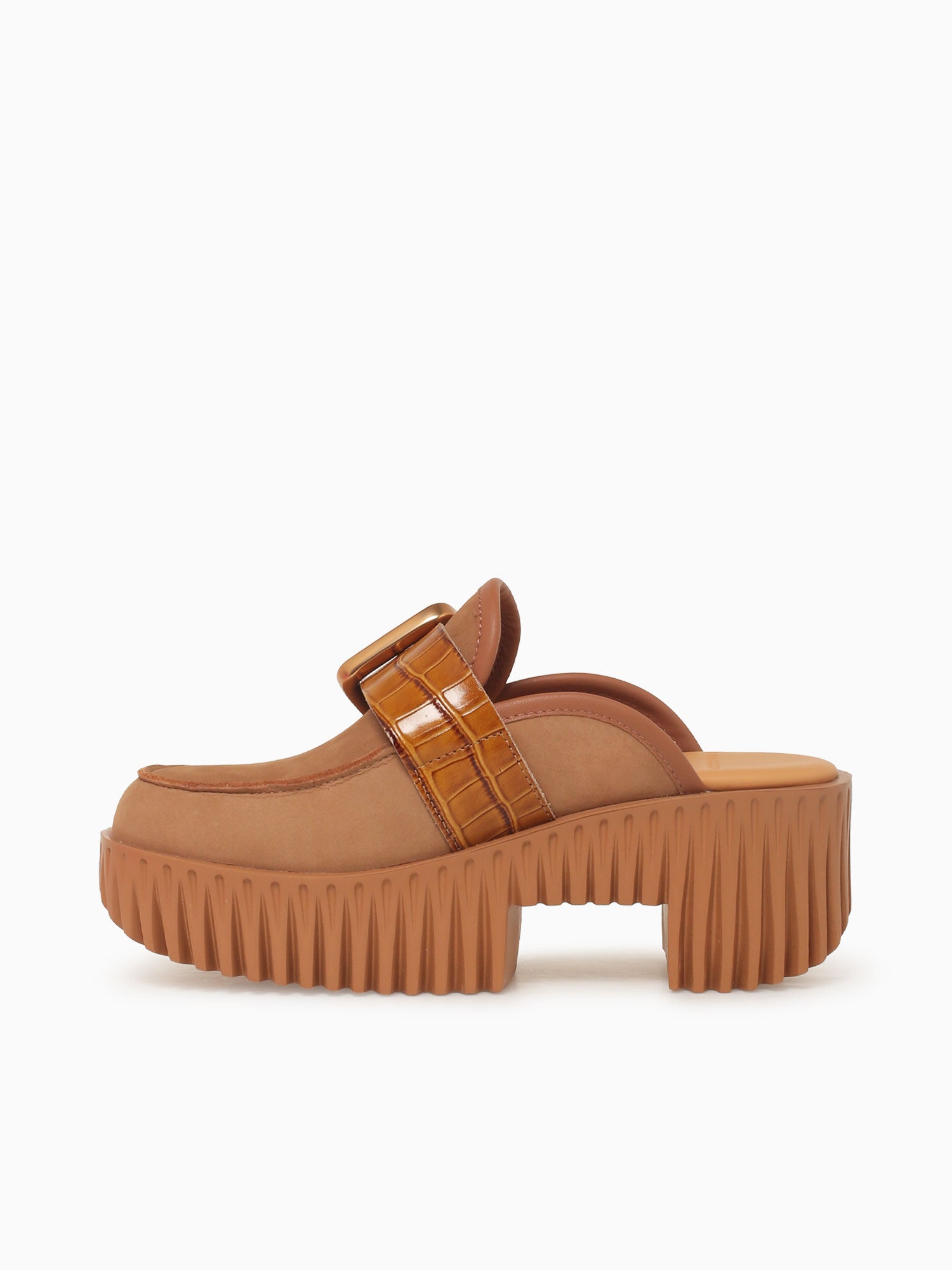Plia Hazel Sand Nobuck Leather Tan / 36 / M
