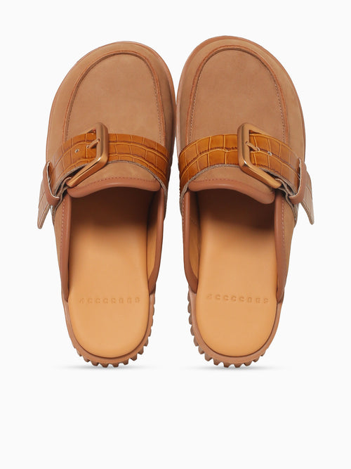 Plia Hazel Sand Nobuck Leather Tan / 36 / M