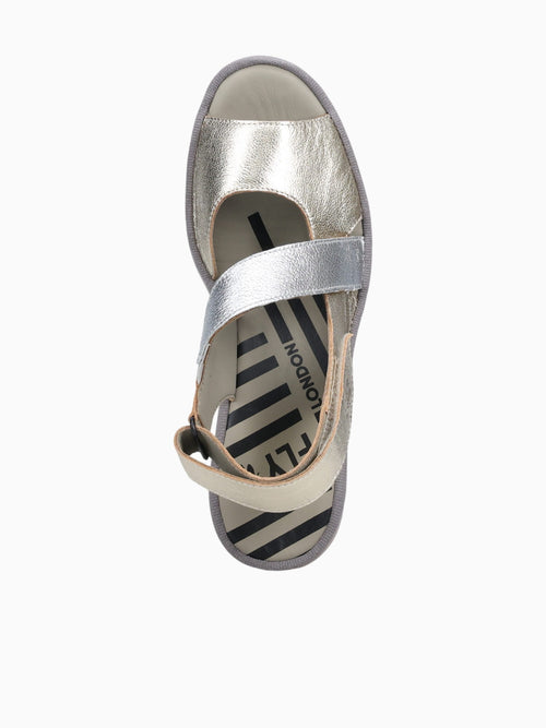 Basy605fly Gold Silver leather Gold / 36 / M
