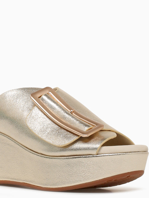 Yasha Gold Leather Gold / 6 / M