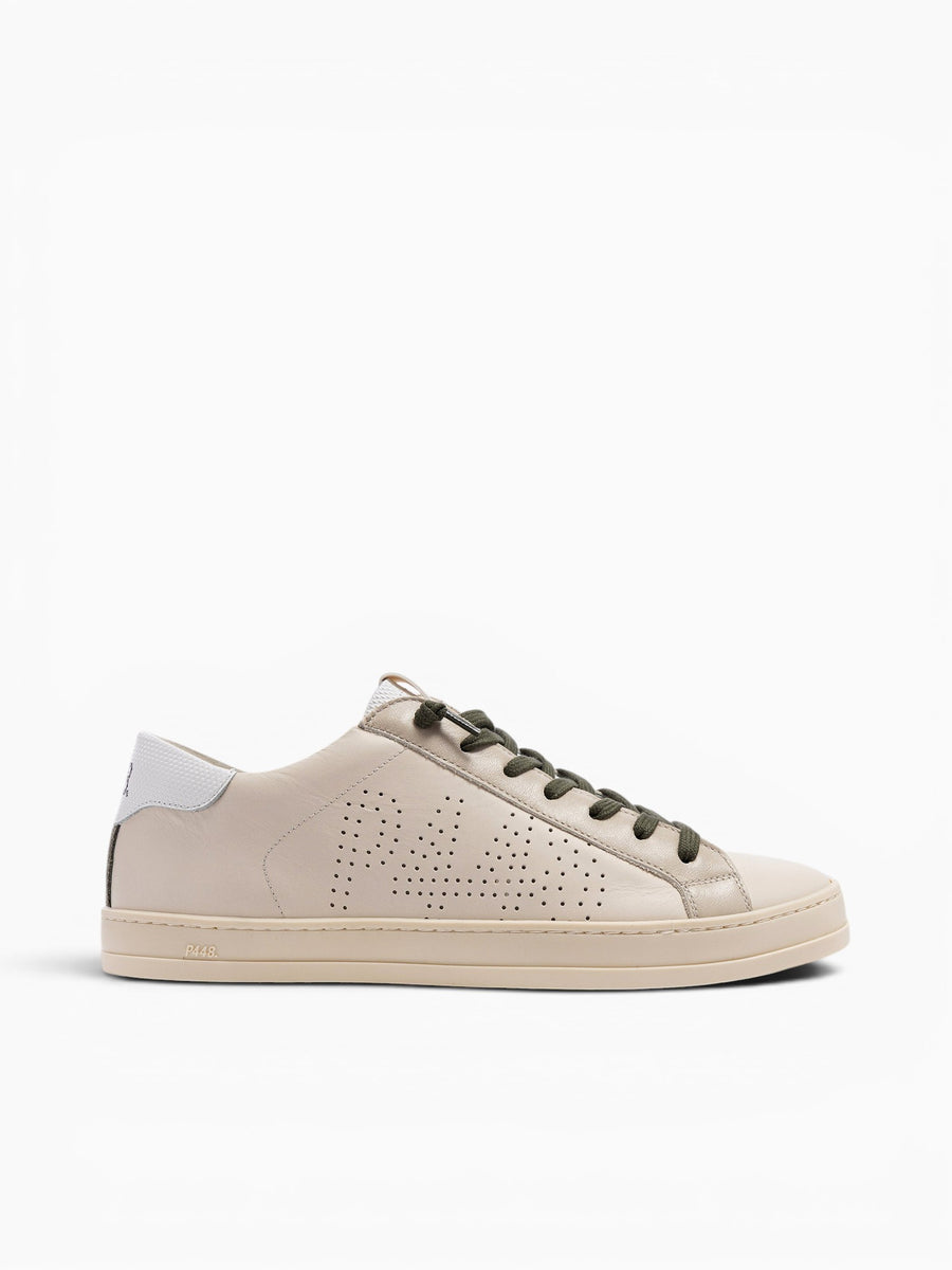 John Cream Leather Off White / 41 / M