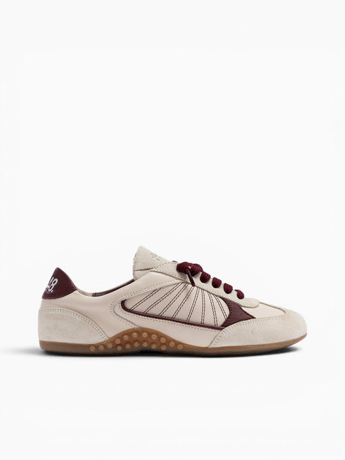 Lisbon Cream Burgundy leather Suede Off White / 36 / M
