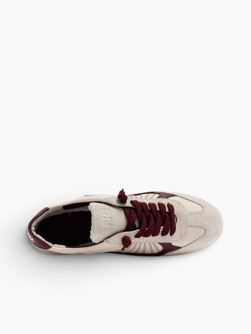 Lisbon Cream Burgundy leather Suede Off White / 36 / M
