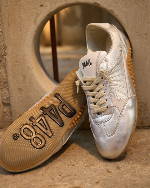 Lisbon Silver White leather