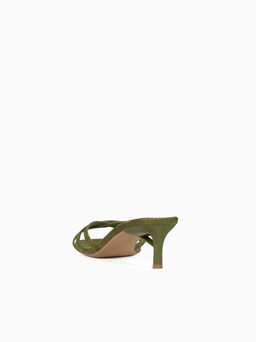Nicoise Olive Suede Dark Green / 5 / M