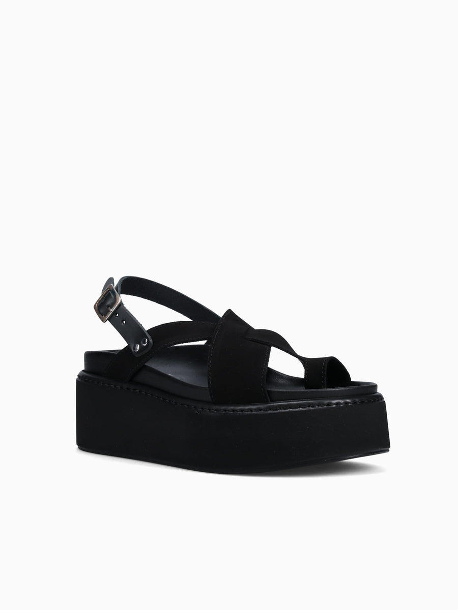 6219 Black Suede Leather Black / 36 / M