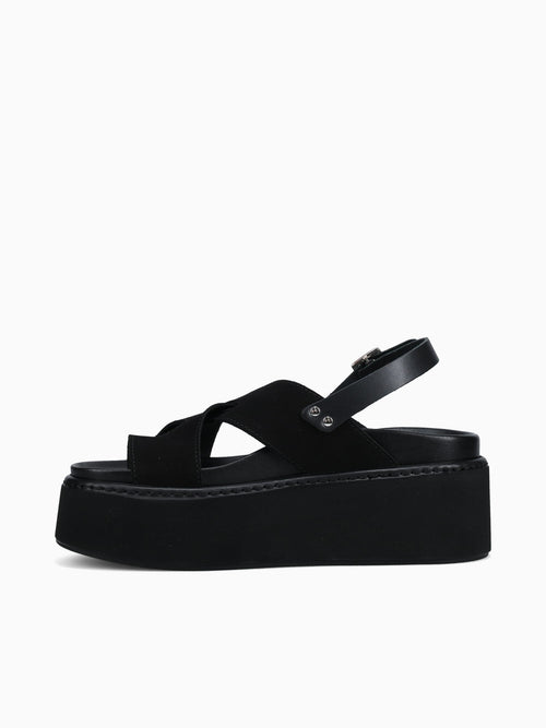 6219 Black Suede Leather Black / 36 / M