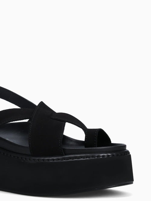 6219 Black Suede Leather