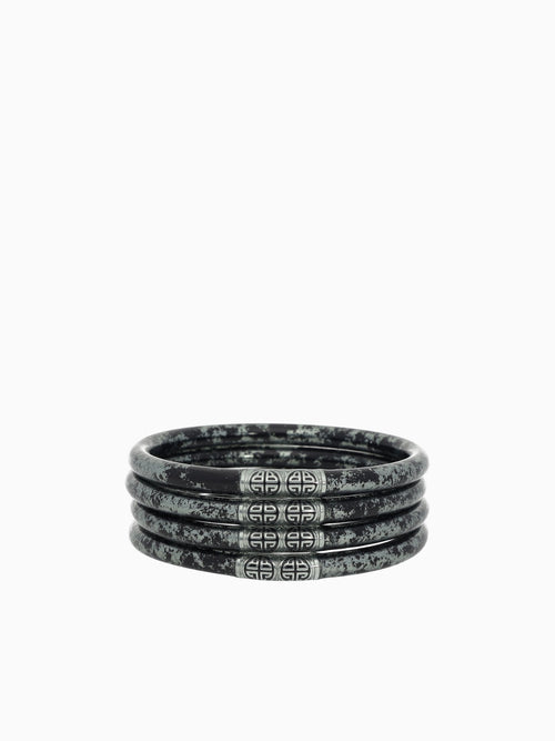 Koi Marble All Weather Bangles Pewter / S