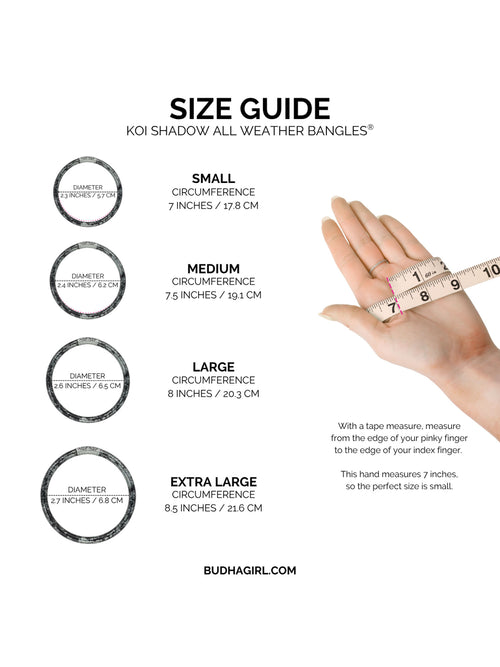 Koi Marble All Weather Bangles Pewter / S