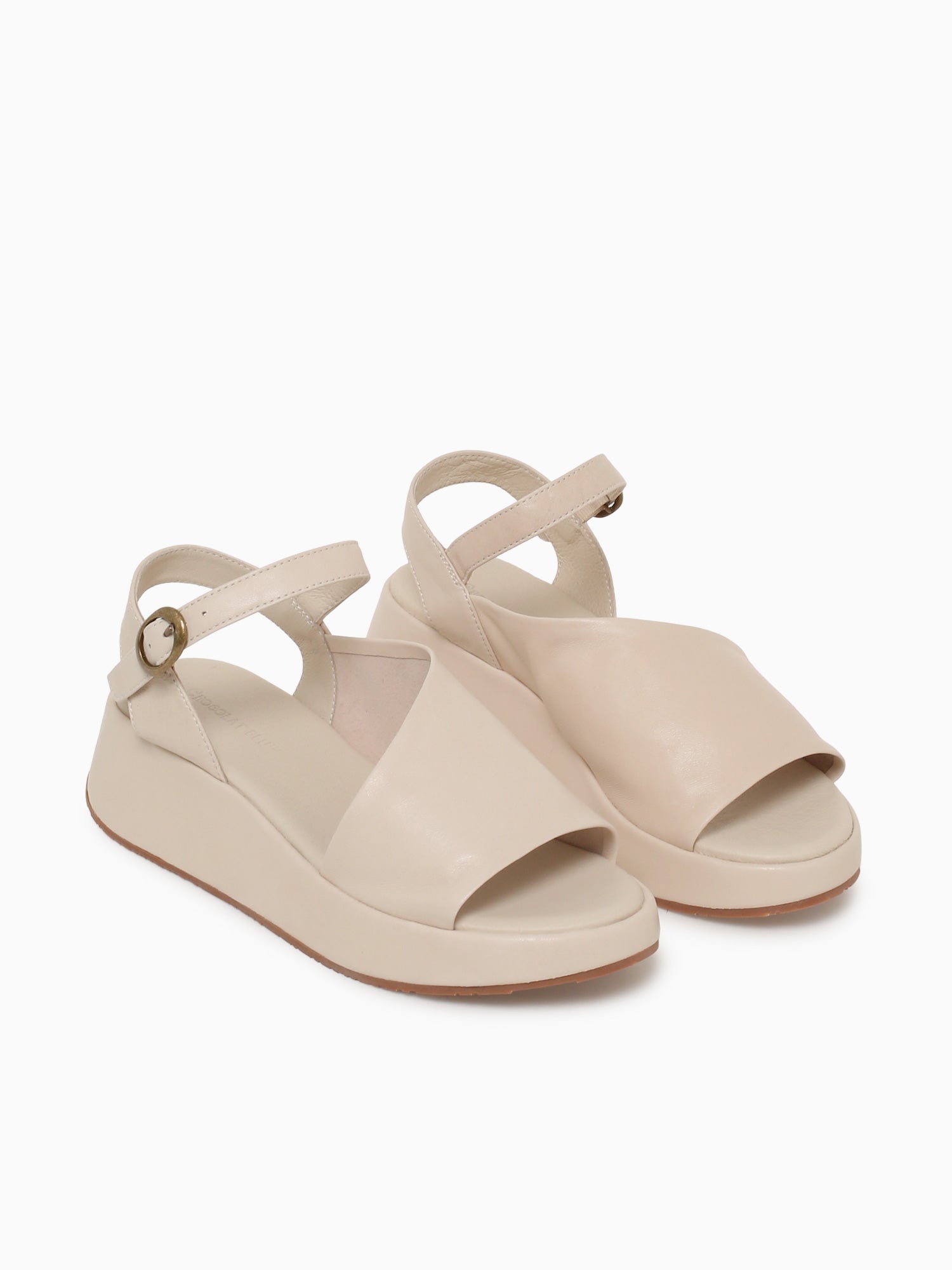 Etta White Sand Leather Other / 6 / M