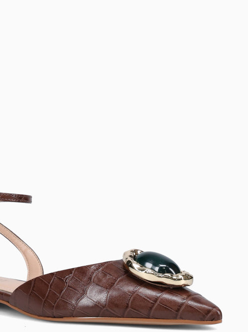 7110051 Cafe Croco Brown / 5 / M