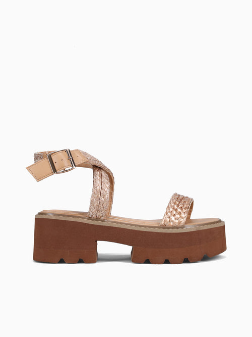 Shani Camel Raffia Tan / 5 / M