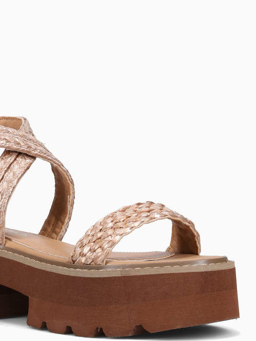 Shani Camel Raffia Tan / 5 / M