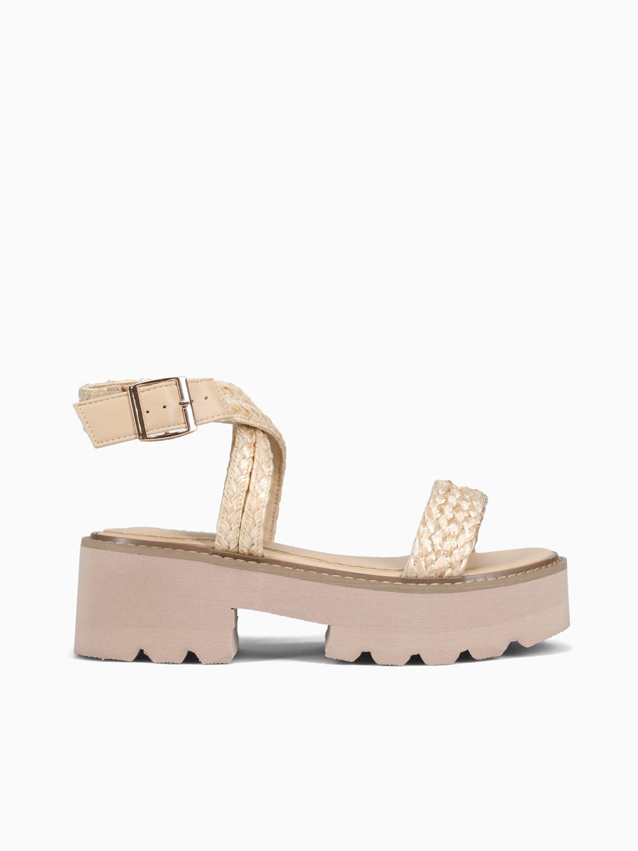Shani Beige Raffia Beige / 5 / M