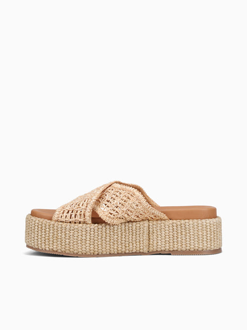 Aya Camel Raffia Tan / 5 / M