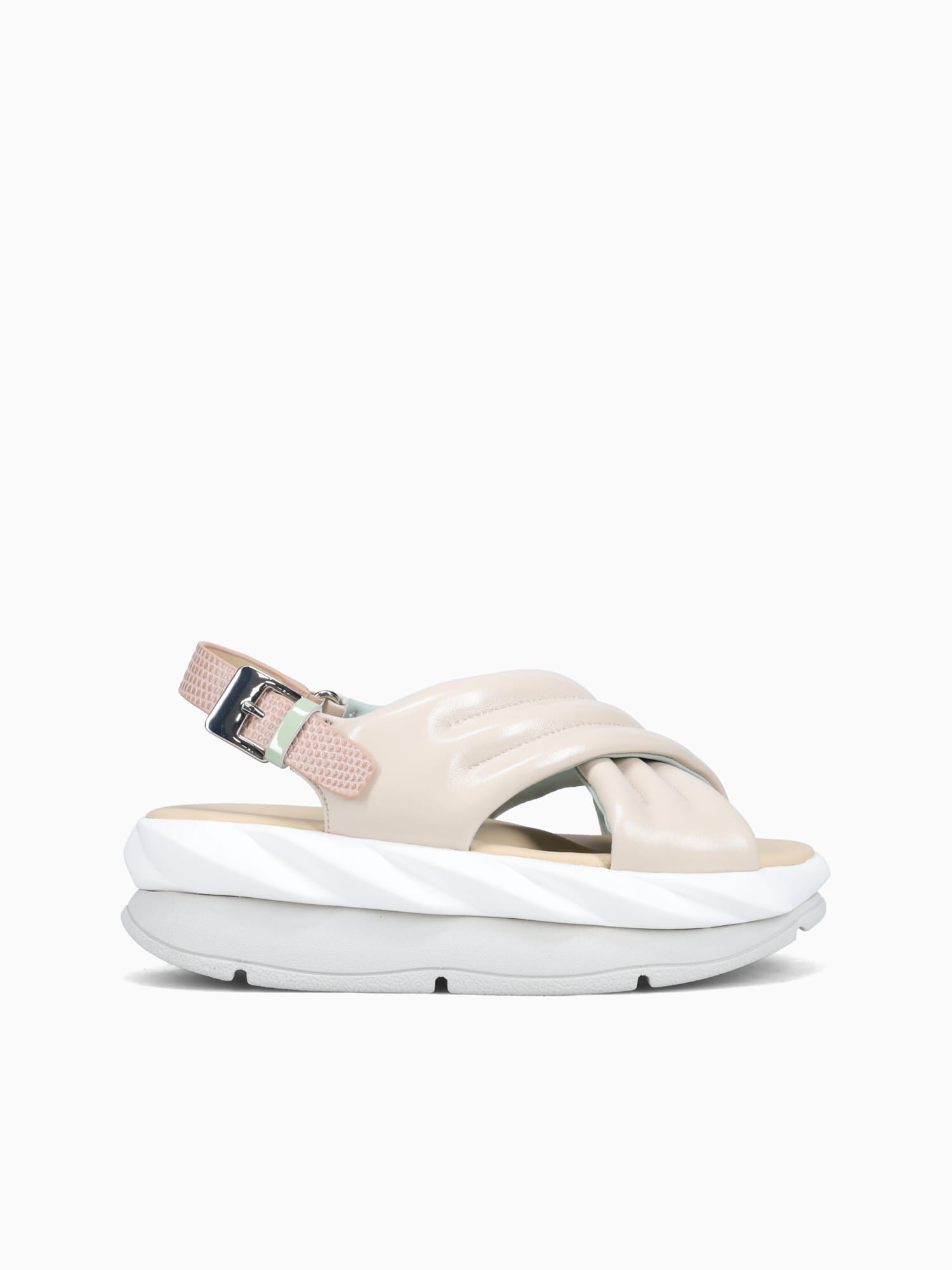 Mellow Mana Cream Metallic Leather Taupe / 36 / M