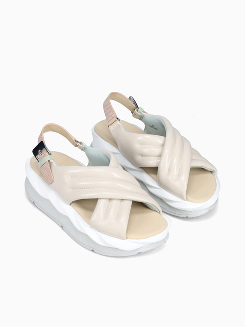 Mellow Mana Cream Metallic Leather Taupe / 36 / M
