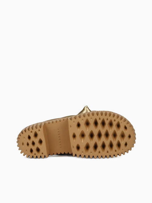 Plia Bow Gold Metallic Leather Gold / 36 / M