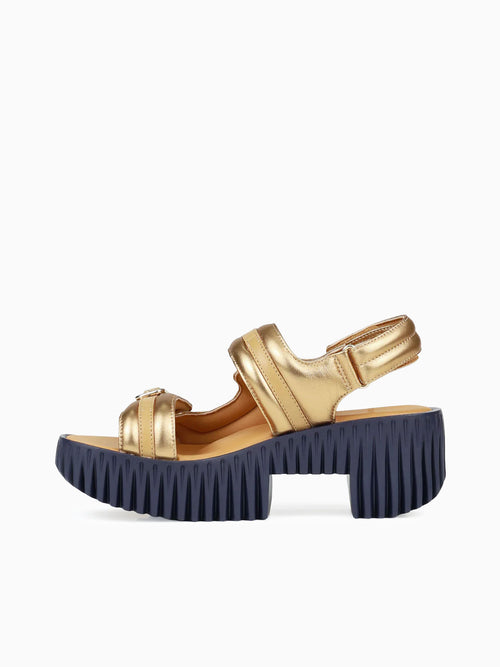Plia Kiko Gold Metallic Leather Gold / 36 / M